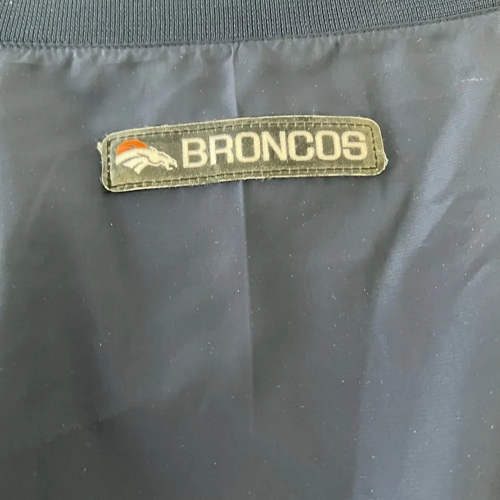 Reebok Mens L Pullover XL NFL On Field Apparel Denver Broncos Windbreaker - Picture 6 of 8
